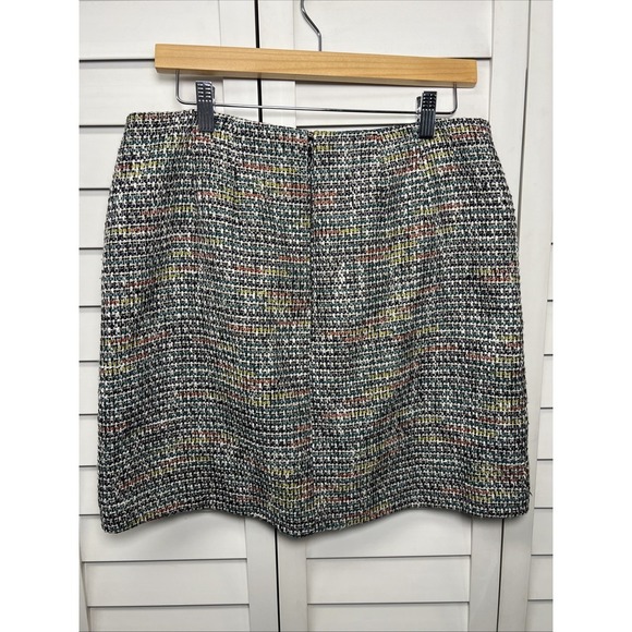 LOFT Tweed Zipper Detail A-Line Skirt Size 10 - Picture 7 of 8